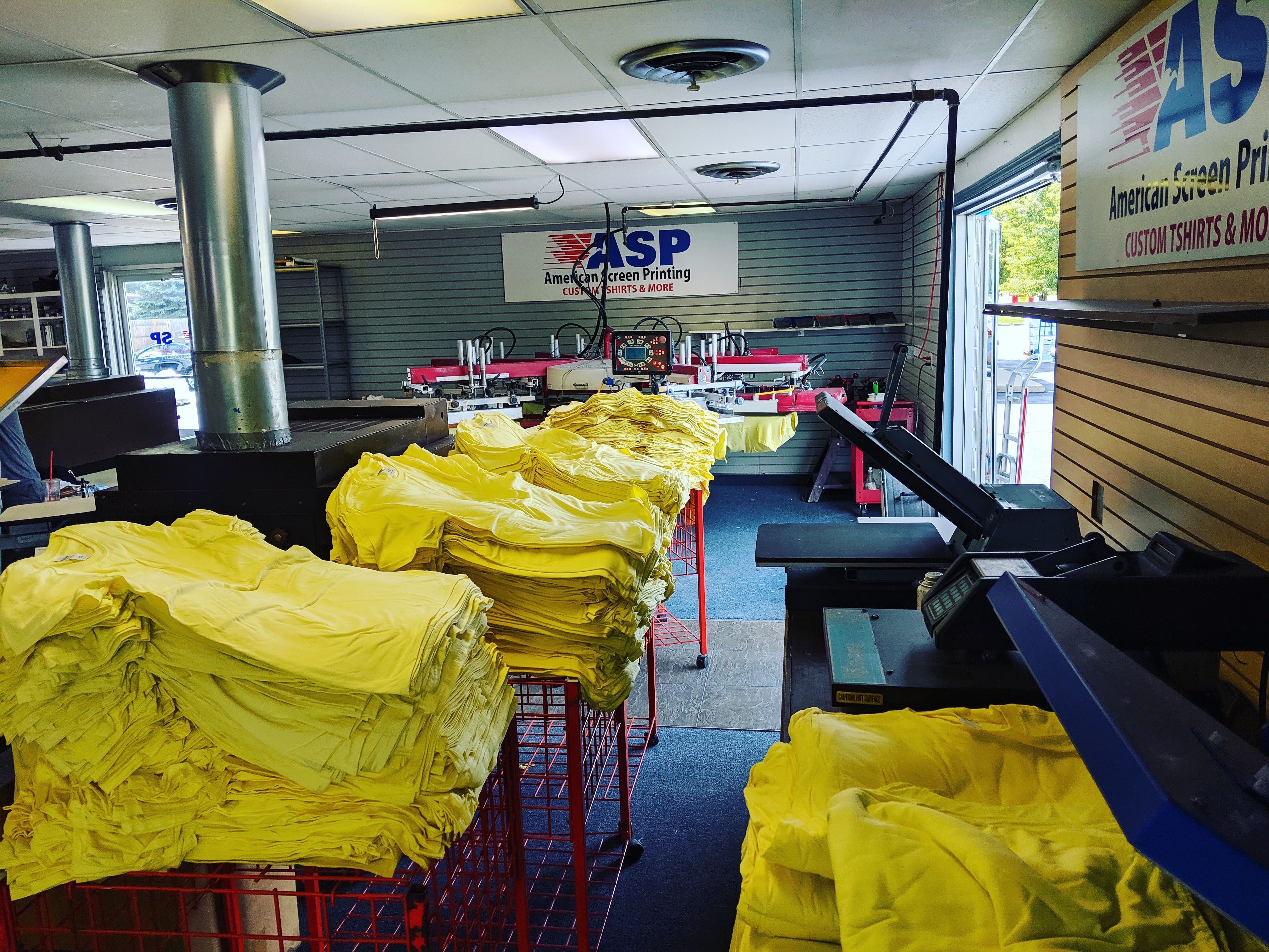 Bulk yellow tshirt order